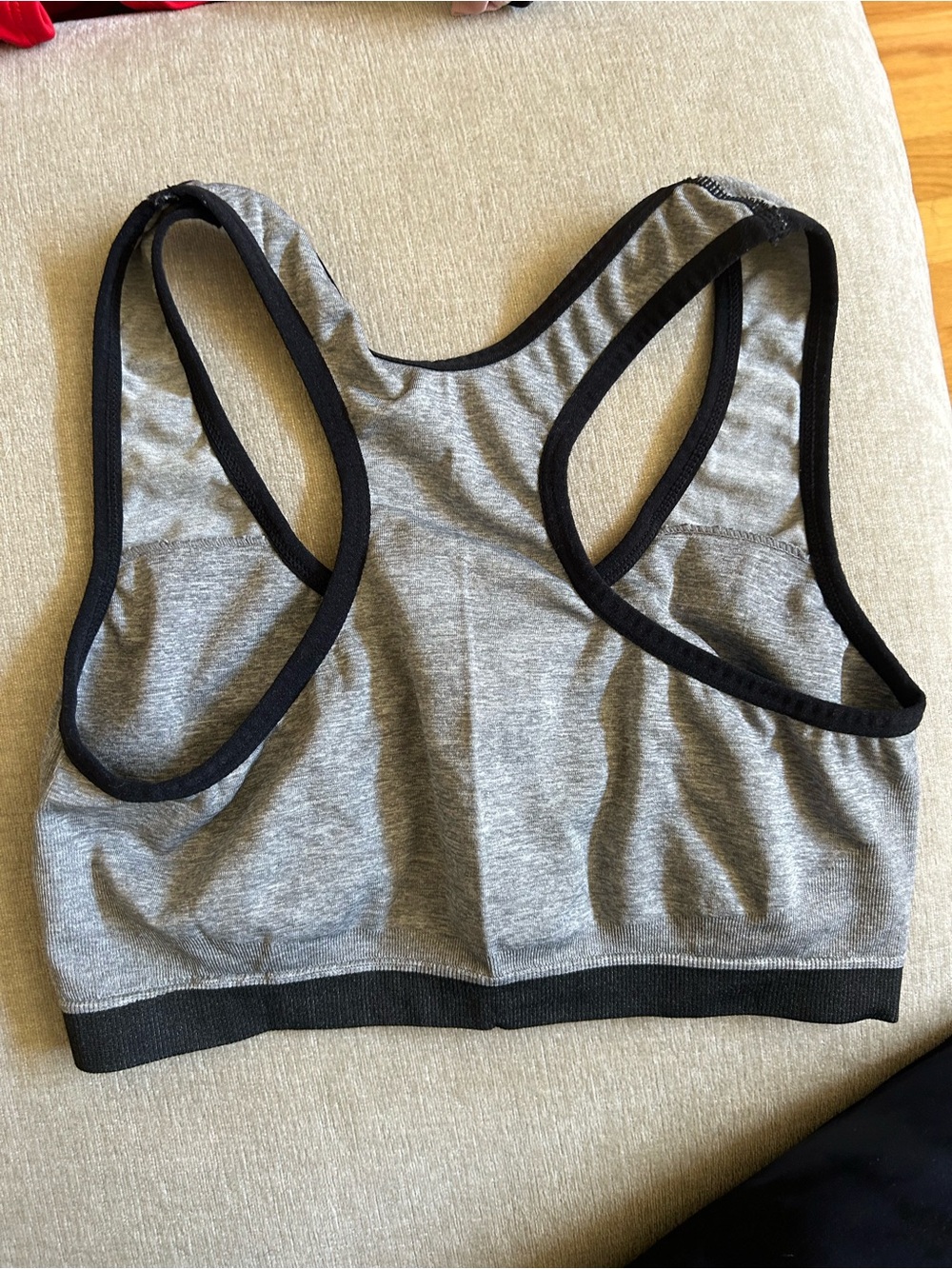 NWOT Gray Front-Zip Racerback Sports Bra - Women Intimates - Picture 2 of 2